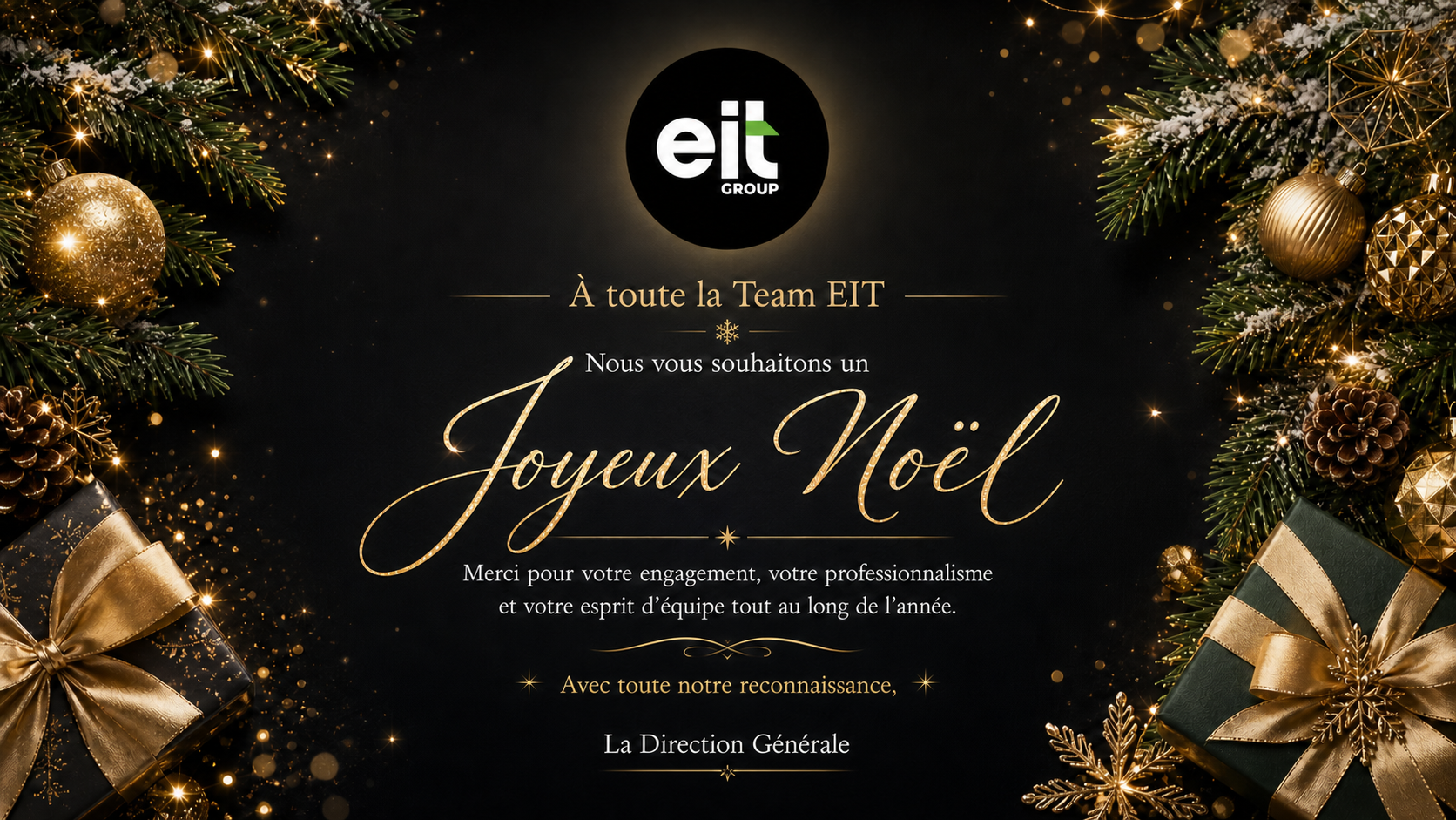 Visuel officiel : Joyeux Noël de la Direction Générale